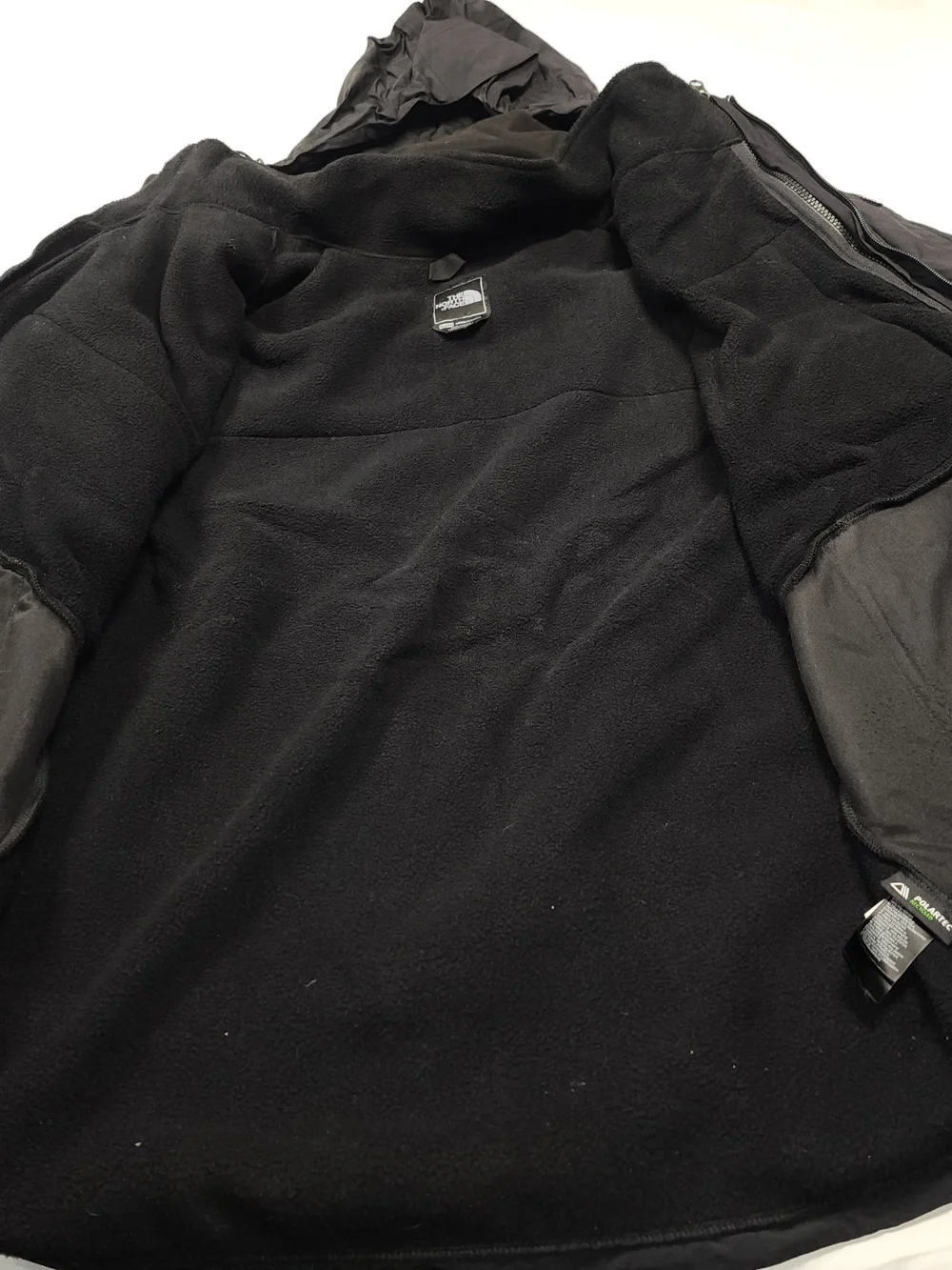 The North Face Hyvent Men's 2 In 1 Black Snowboard Ski Hooded Jacket Size Xlarge